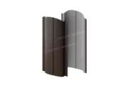 Штакетник металлический МЕТАЛЛ ПРОФИЛЬ ELLIPSE-O 19х126 (VALORI-20-DarkBrown-0.5) – Купить оптом и в розницу