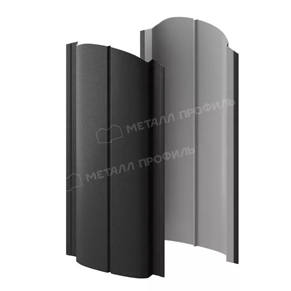 Штакетник металлический МЕТАЛЛ ПРОФИЛЬ ELLIPSE-O 19х126 (VALORI-20-DarkGrey-0.5) купить в краснодаре