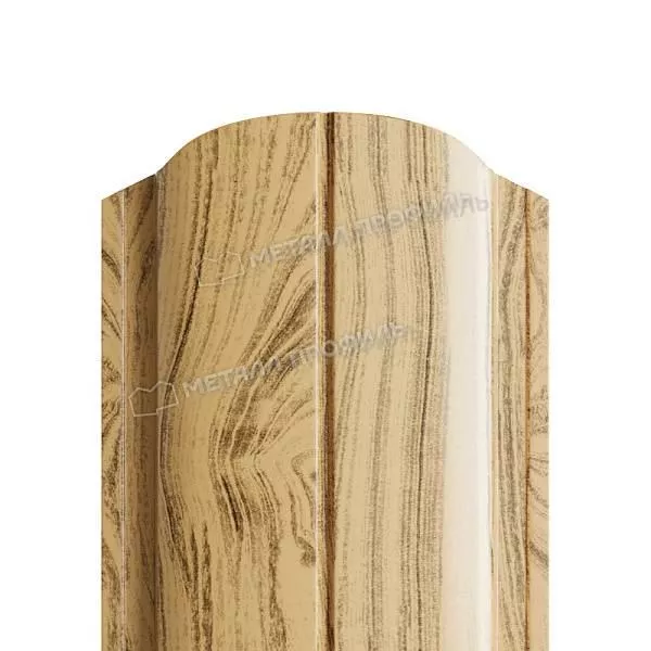 Штакетник металлический МЕТАЛЛ ПРОФИЛЬ ELLIPSE-O 19х126 (ECOSTEEL-01-Сосна-0.5) купить в краснодаре