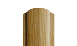 Штакетник металлический МЕТАЛЛ ПРОФИЛЬ ELLIPSE-O 19х126 (ECOSTEEL_T-12-Золотой Орех-0.45). Цена: 1124 руб. Артикул: 39619