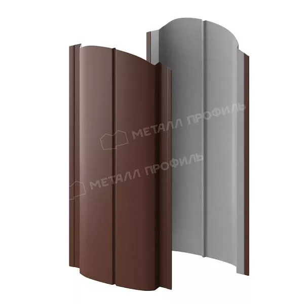 Штакетник металлический МЕТАЛЛ ПРОФИЛЬ ELLIPSE-O 19х126 (PURMAN-20-8017-0.5) купить в краснодаре