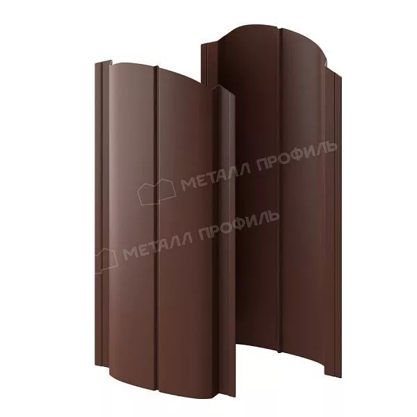 Штакетник металлический МЕТАЛЛ ПРОФИЛЬ ELLIPSE-O 19х126 (ПЭД-01-8017\8017-0.45) купить в краснодаре