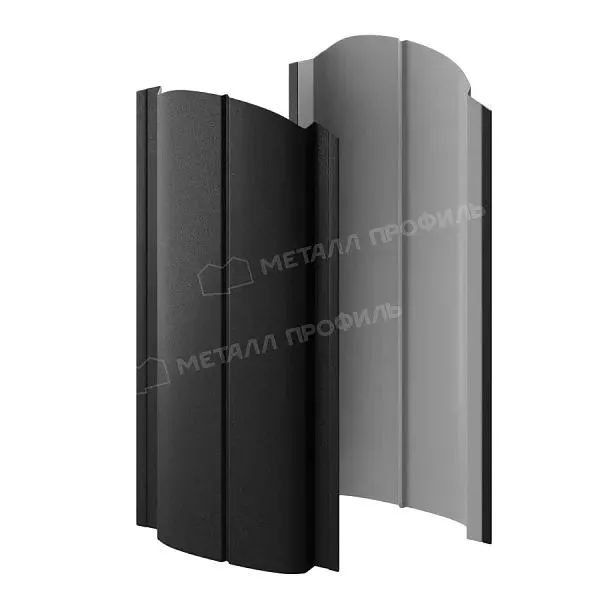 Штакетник металлический МЕТАЛЛ ПРОФИЛЬ ELLIPSE-O 19х126 (ПЭМАД-01-9005\9005-0.4) купить в краснодаре