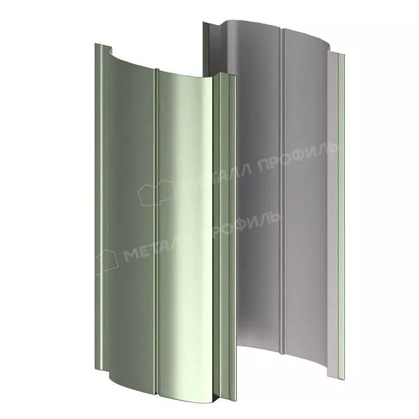 Штакетник металлический МЕТАЛЛ ПРОФИЛЬ ELLIPSE-T 19х126 (PURMAN-20-Tourmalin-0.5) купить в краснодаре