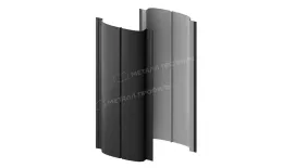 Штакетник металлический МЕТАЛЛ ПРОФИЛЬ ELLIPSE-T 19х126 (VALORI-20-DarkGrey-0.5). Цена: 1102 руб. Артикул: 39688