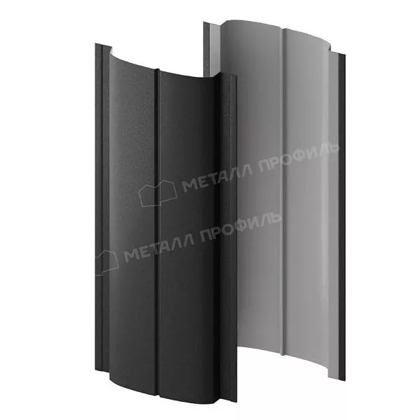 Штакетник металлический МЕТАЛЛ ПРОФИЛЬ ELLIPSE-T 19х126 (VALORI-20-DarkGrey-0.5) купить в краснодаре