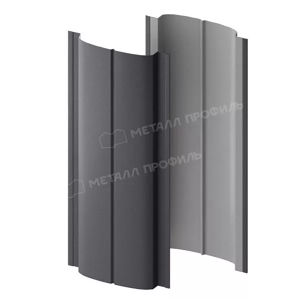 Штакетник металлический МЕТАЛЛ ПРОФИЛЬ ELLIPSE-T 19х126 (VALORI-20-Grey-0.5) купить в краснодаре