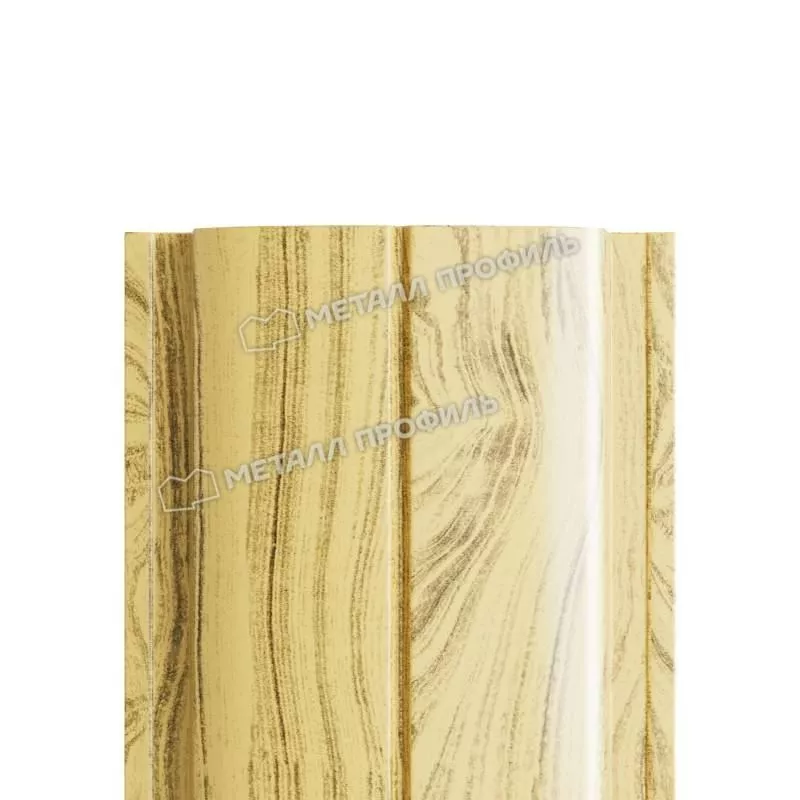 Штакетник Металл Профиль ELLIPSE-Т (Прямой) ECOSTEEL 0,5 мм Лиственница купить в краснодаре