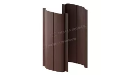 Штакетник металлический МЕТАЛЛ ПРОФИЛЬ ELLIPSE-T 19х126 (VikingMP Д-01-8017\8017-0.45). Цена: 1110 руб. Артикул: 39711