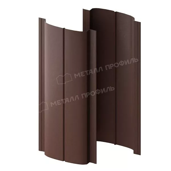 Штакетник металлический МЕТАЛЛ ПРОФИЛЬ ELLIPSE-T 19х126 (VikingMP Д-01-8017\8017-0.45) купить в краснодаре