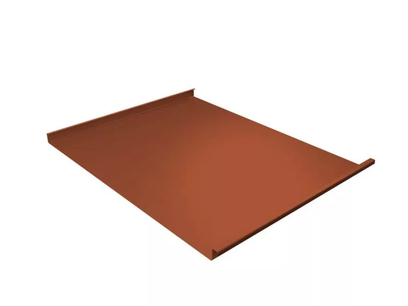 Фальц двойной стоячий Grand Line 0,45 Drap ST с пленкой на замках RAL 8004 терракота купить в краснодаре