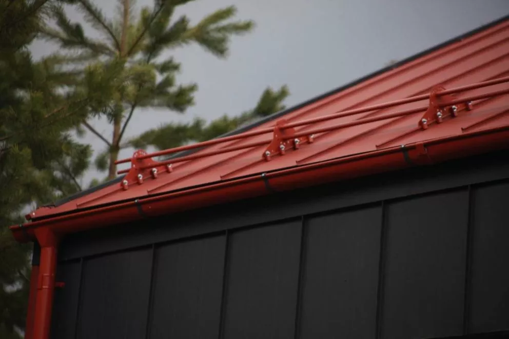 Фальц двойной стоячий Grand Line 0,45 Drap ST с пленкой на замках RAL 8004 терракота купить в краснодаре