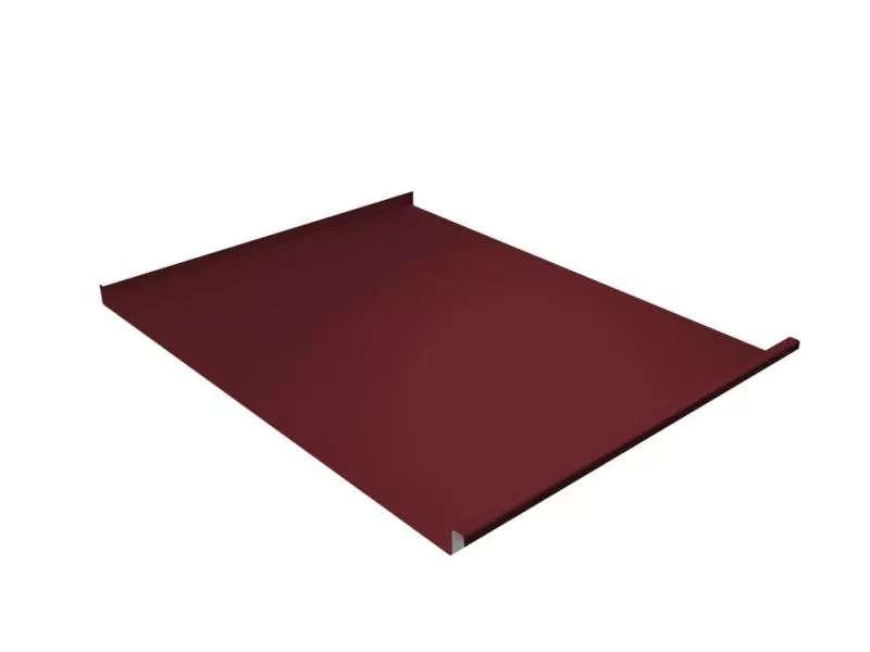 Фальц двойной стоячий Grand Line 0,45 Drap TR с пленкой на замках RAL 3005 красное вино купить в краснодаре