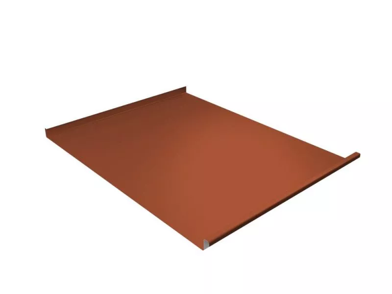 Фальц двойной стоячий Grand Line 0,45 Drap TR с пленкой на замках RAL 8004 терракота купить в краснодаре