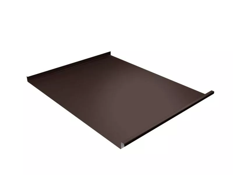 Фальц двойной стоячий Grand Line 0,5 Drap с пленкой на замках RAL 8017 шоколад купить в краснодаре