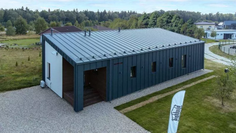 Фальц двойной стоячий Grand Line 0,5 PurLite Matt с пленкой на замках RAL 7024 мокрый асфальт купить в краснодаре