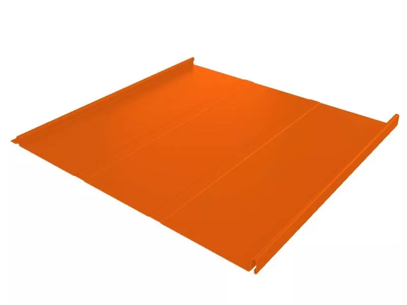 Фальц двойной стоячий Line Grand Line 0,45 PE с пленкой на замках RAL 2004 оранжевый купить в краснодаре