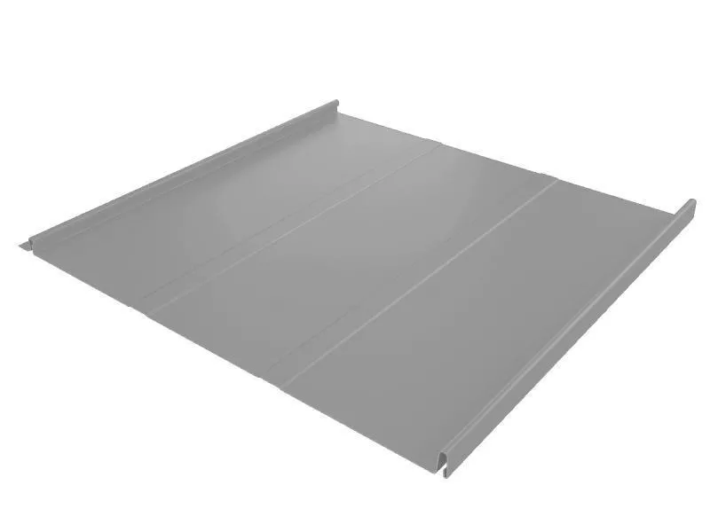 Фальц двойной стоячий Line Grand Line 0,45 PE с пленкой на замках RAL 9006 бело-алюминиевый купить в краснодаре