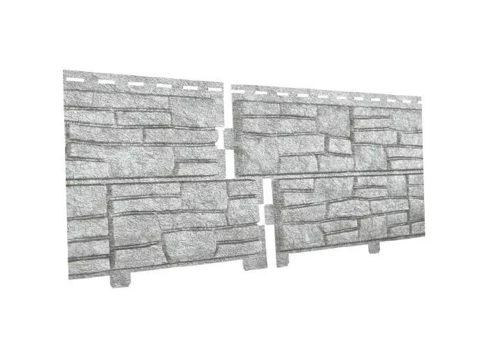 Фасадные (цокольные) панели Ю-Пласт Стоун Хаус Сланец светло-серый купить в краснодаре