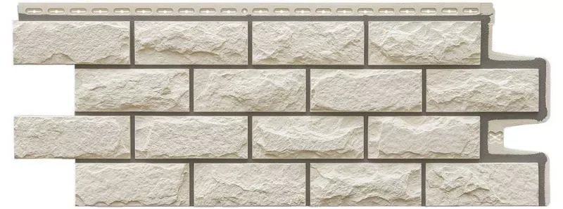 Фасадные панели Grand Line Колотый камень Design молочный со швом RAL 7006 купить в краснодаре