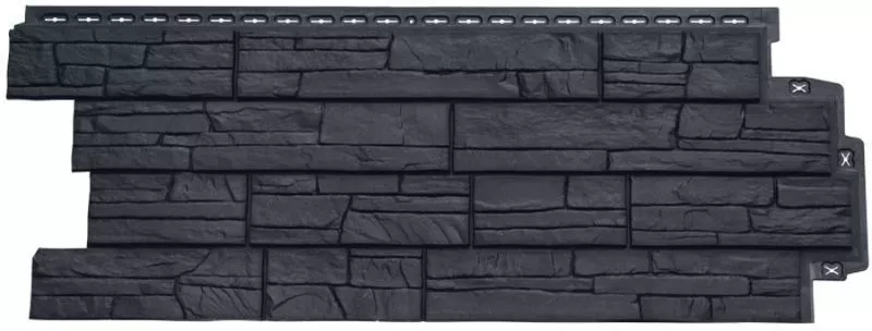 Фасадные панели Grand Line Коллекция Сланец Classic графит купить в краснодаре