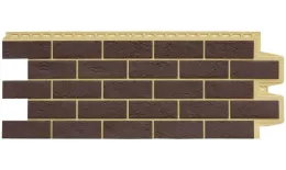 Фасадные панели GRAND LINE Коллекция Состаренный Кирпич Design Plus Каштан с песочным швом. Цена: 833 руб. Артикул: FP_GLN012_2