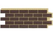 Фасадные панели GRAND LINE Коллекция Состаренный Кирпич Design Plus Каштан с песочным швом – Купить оптом и в розницу