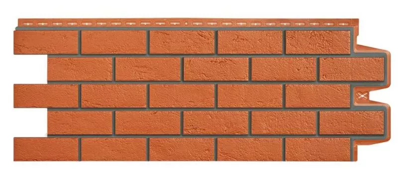 Фасадные панели GRAND LINE Коллекция Состаренный Кирпич Design терракотовый со швом RAL 7006 купить в краснодаре