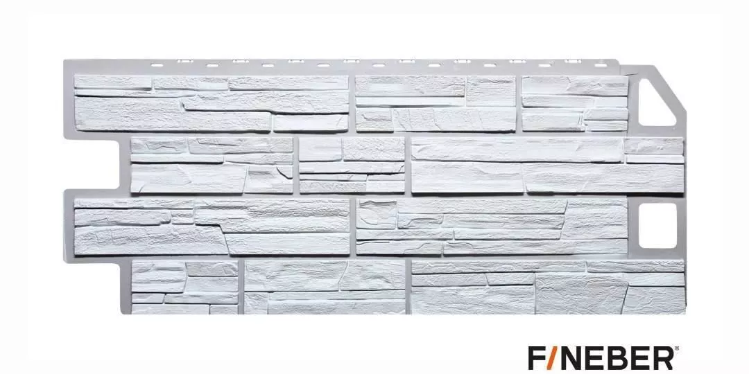 Фасайдинг FineBer ДАЧНЫЙ СЛАНЕЦ Белый купить в краснодаре