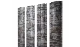 Штакетник Grand Line Slim Полукруглый 0,45 Print Elite Fine Stone Камень. Цена: 162 руб. Артикул: Slim_Crug_028