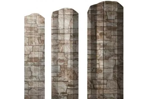 Штакетник Grand Line М-образный В фигурный 0,45 Print Elite Fine Stone Камень купить в краснодаре