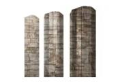 Штакетник Grand Line М-образный А фигурный 0,45 Print Elite Fine Stone Камень – Купить оптом и в розницу