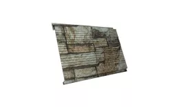 Металлический сайдинг Grand Line Вертикаль Гофр Print Elite Камень. Артикул: GrandLine-MS474