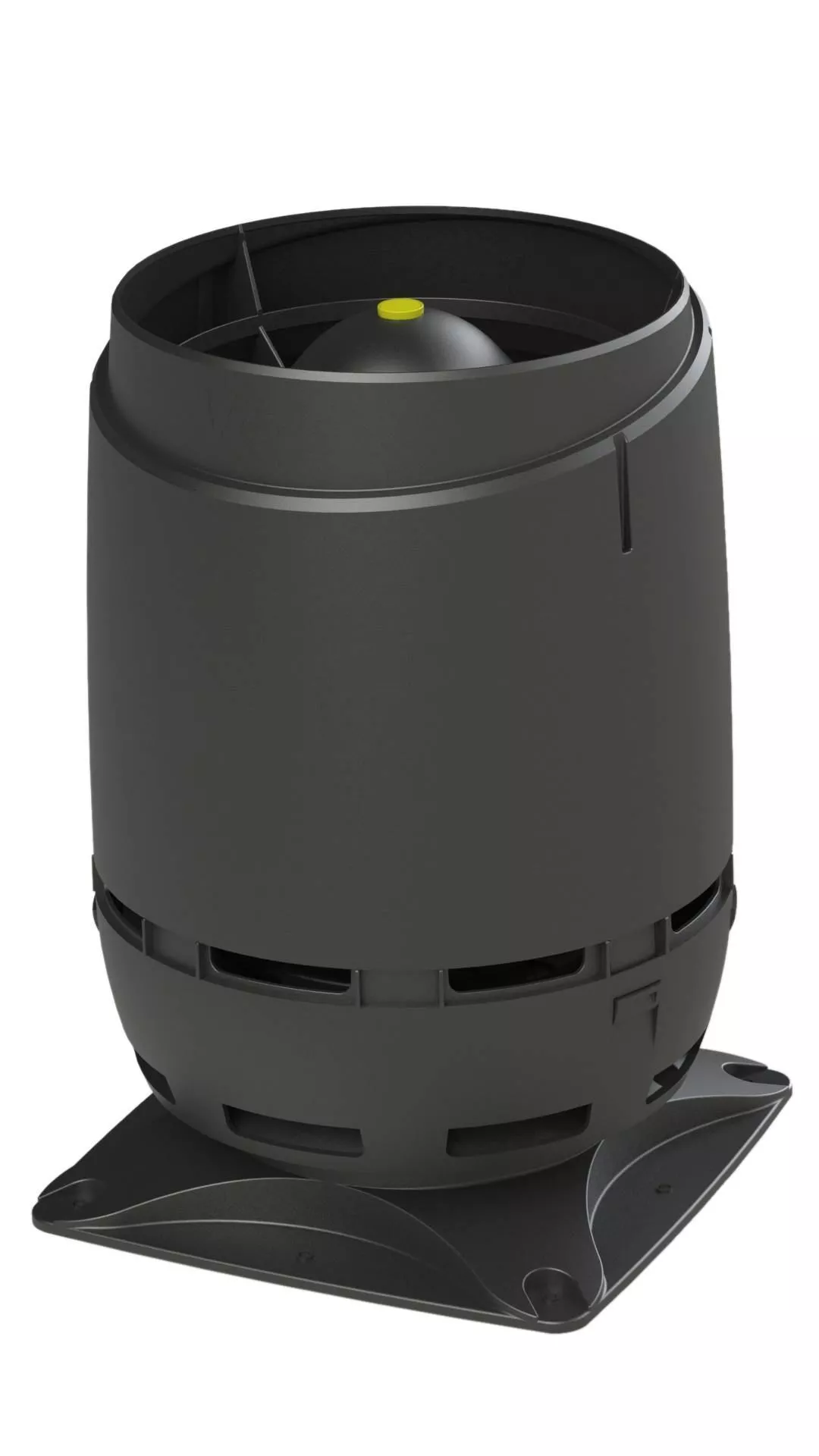 FLOW 125S вентиляционный выход + основание 250x250 черный купить в краснодаре