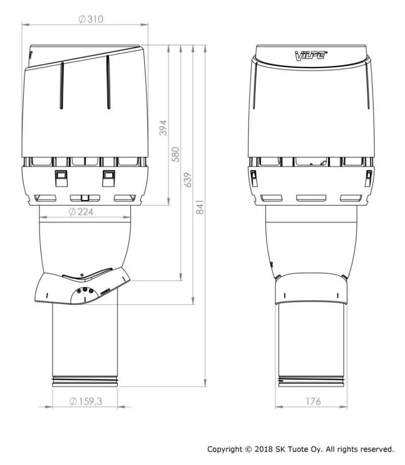 FLOW вент. выход 160/ИЗ/500 коричневый купить в краснодаре