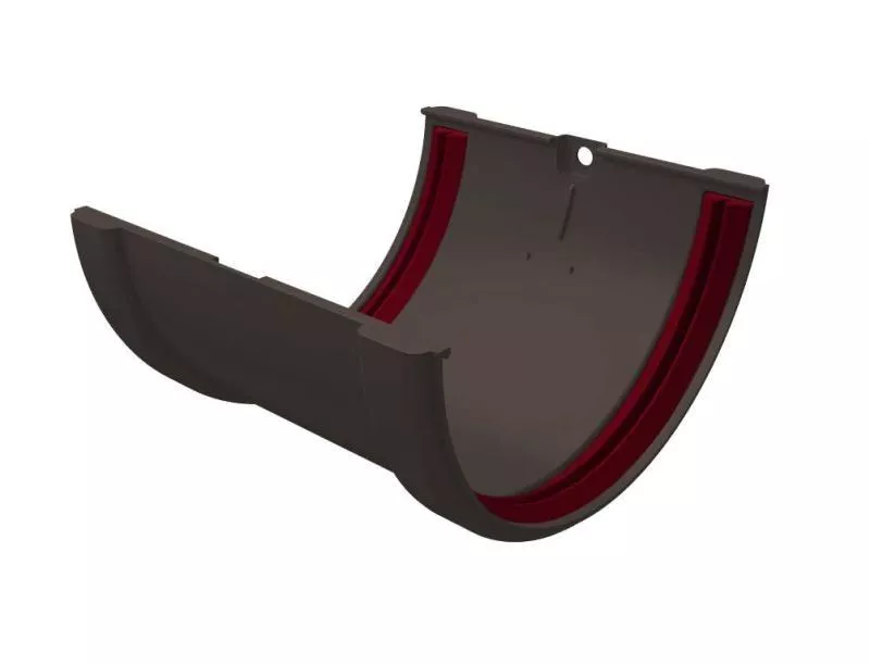 Соединитель желобов ПВХ Grand Line Стандарт Графит купить в краснодаре