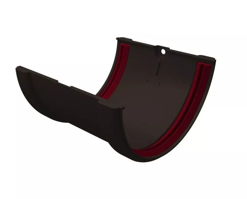 Соединитель желобов ПВХ Grand Line Стандарт Коричневый купить в краснодаре