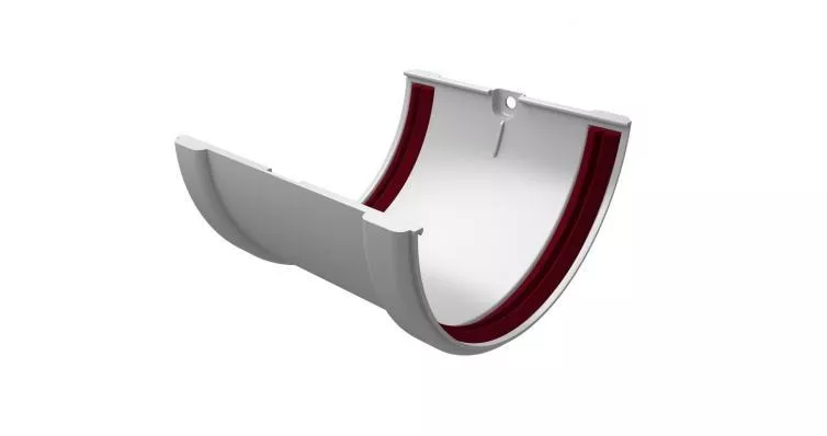 Соединитель желобов ПВХ Grand Line Стандарт Белый купить в краснодаре