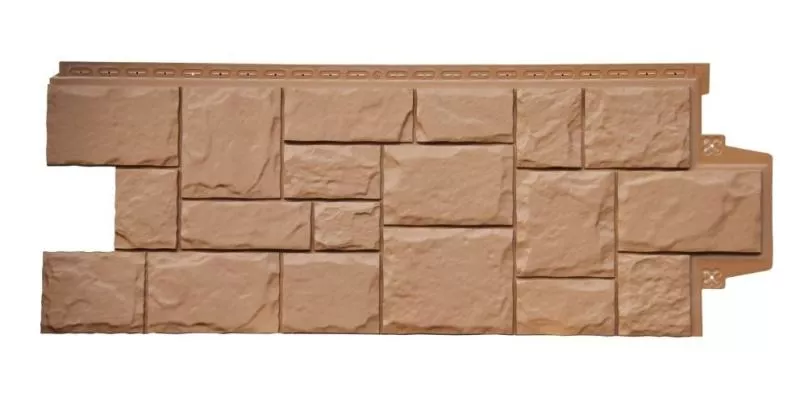 Фасадные панели GRAND LINE Коллекция Крупный Камень Стандарт Глина купить в краснодаре