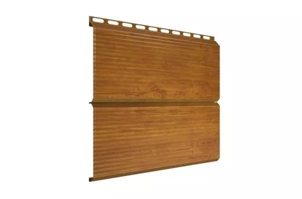 Металлический сайдинг Grand Line ЭкоБрус Гофр Print Elite 0,45 мм Золотой дуб купить в краснодаре