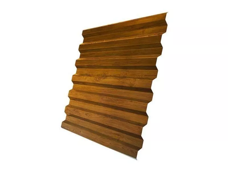 Профнастил Grand Line С21 R Print Premium РФ 0,45 мм Golden Wood Золотой Дуб купить в краснодаре