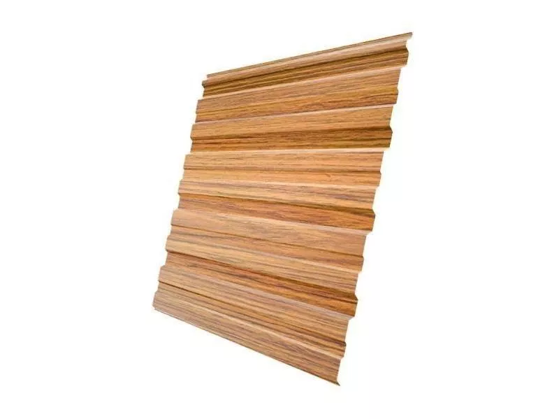 Профнастил Grand Line С10 R Print Premium РФ 0,45 мм Golden Wood Золотой Дуб купить в краснодаре