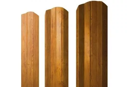 Штакетник Grand Line М-образный А фигурный 0,45 Print-double Elite Golden Wood Золотой Дуб купить в краснодаре
