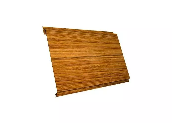 Металлический сайдинг Grand Line Вертикаль Line Print Premium РФ 0,45 мм Золотой дуб купить в краснодаре