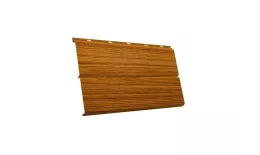 Металлический сайдинг Grand Line ЭкоБрус 3D Print Elite 0,45 мм Золотой дуб. Артикул: GrandLine-MS1242