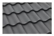 Цементно-песчаная минеральная черепица Braas Протектор графит – Купить оптом и в розницу