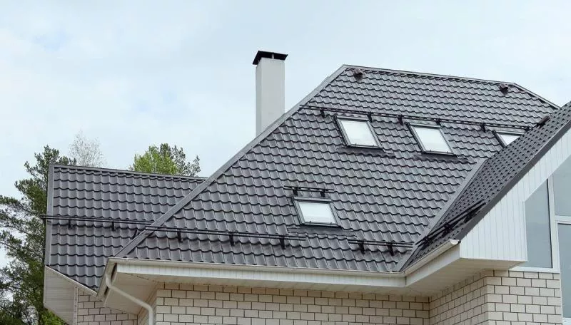 Металлочерепица Grand Line Модерн (Modern) 0,45 Полиэстер RAL 1018 цинково-желтый купить в краснодаре