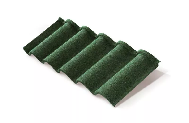 Композитная черепица Metrotile Romana Зеленый купить в краснодаре