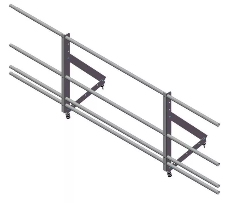 Ограждение кровельное со снегозадержателем на фальц Optima 0,65х2м RAL 9005 купить в краснодаре