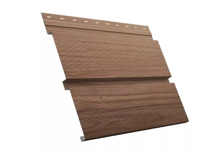 Софит металл с перфорацией Grand Line Квадро брус Print Elite 0,45 мм Honey Wood медовое дерево купить в краснодаре